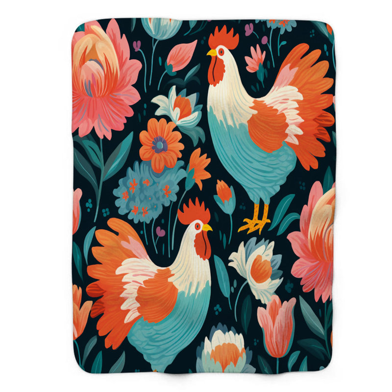 Chic Voltry Art - Couverture sherpa de qualité supérieure 1 pièce, L 50 po x L 60 po