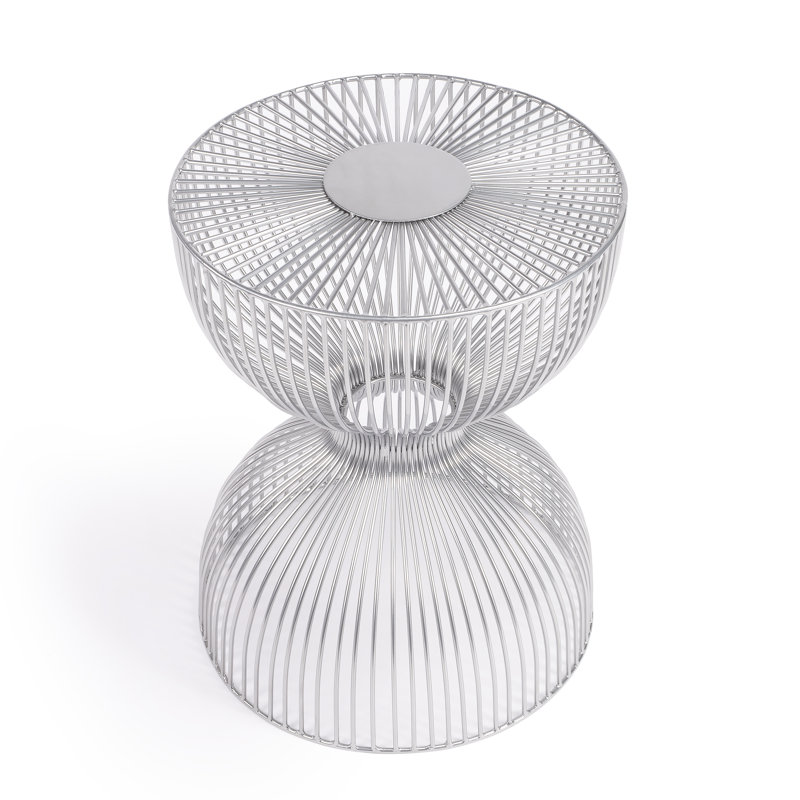 Nicholas Metal Side Table, Nickel