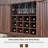 60"W Wine Coffee Bar Cabinet Natural Weathered Finish With 3 Drawers, Wine & Glass Rack-567541341