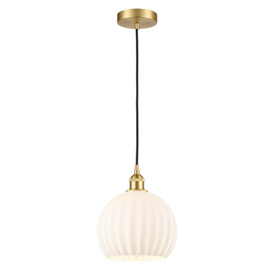 Mini-luminaire suspendu vénitien blanc 1 lumière Edison - 616-G1217