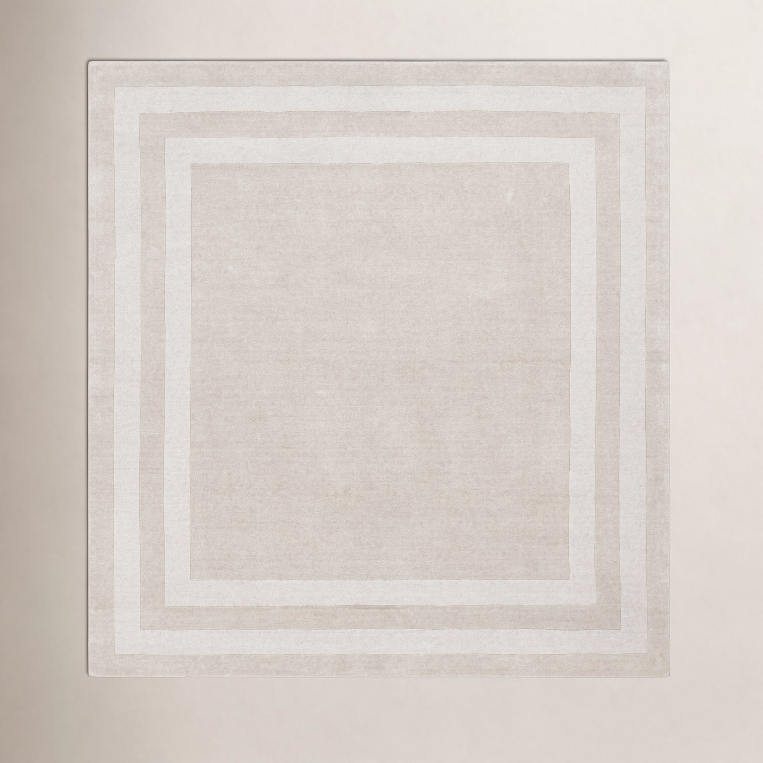 Pierson Oatmeal Beige Hand-Tufted Oriental Rug, Square 8'