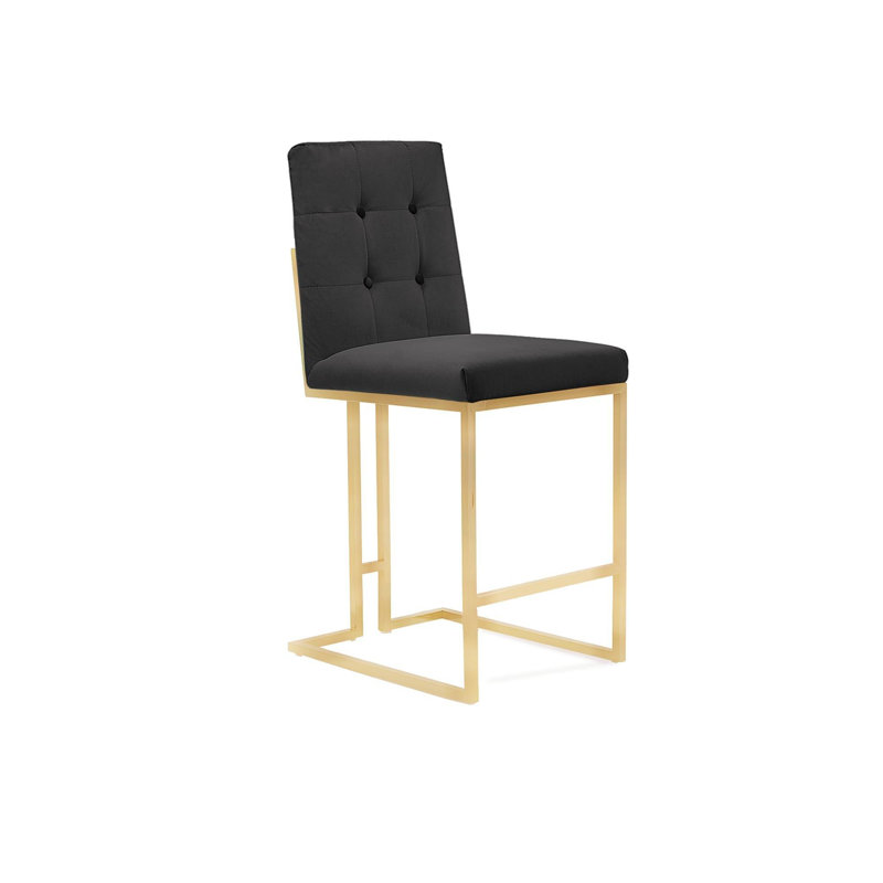 Tabouret de bar et de comptoir Cameron, Noir, Tabouret de bar (siège d'une hauteur de 32 po)