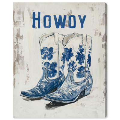 Howdy Boots Canvas Print Fashion Art by Art Remedy
