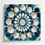 Nautique, coquillages, art mural en métal beige-1411470030
