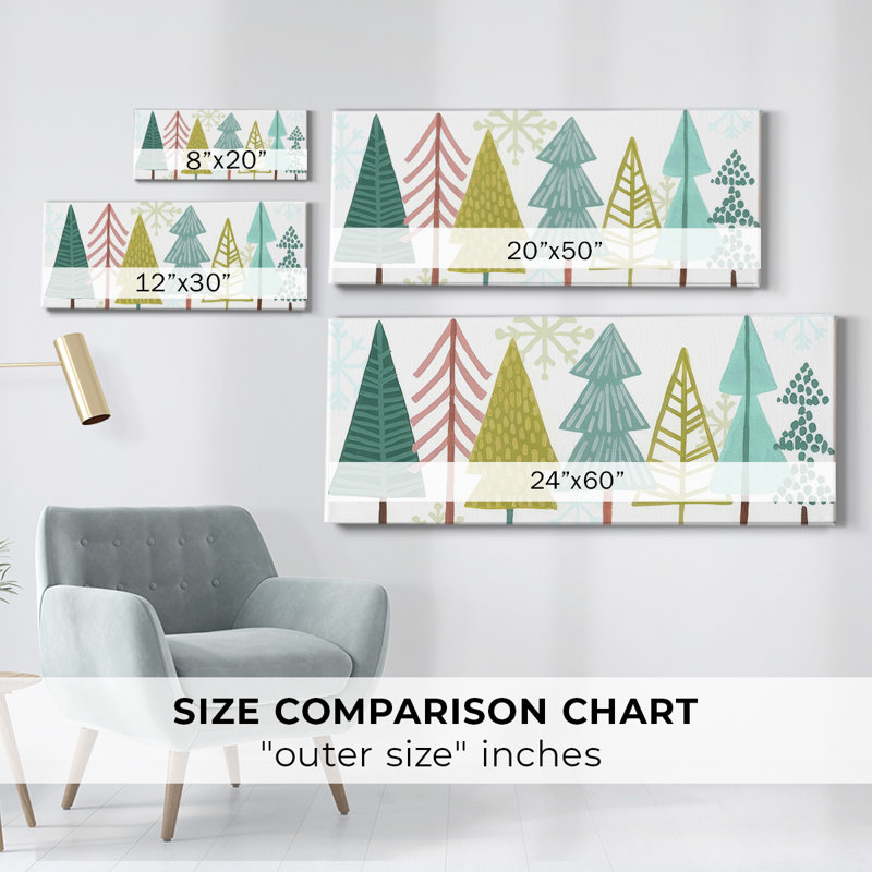 Collection Modern Holiday, impression sur toile, H 24 po x l 60 po x P 1,5 po