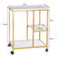 3-Tier Utility Storage Cart with Waterproof Shelves and Swivel Wheels for Home Organization and Multi-Functional Use