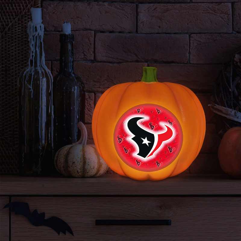 Décoration citrouille en résine NFL Houston Texans | 10 po