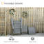 Chaise Adirondack pliante 3 pièces avec repose-pieds et table d'appoint