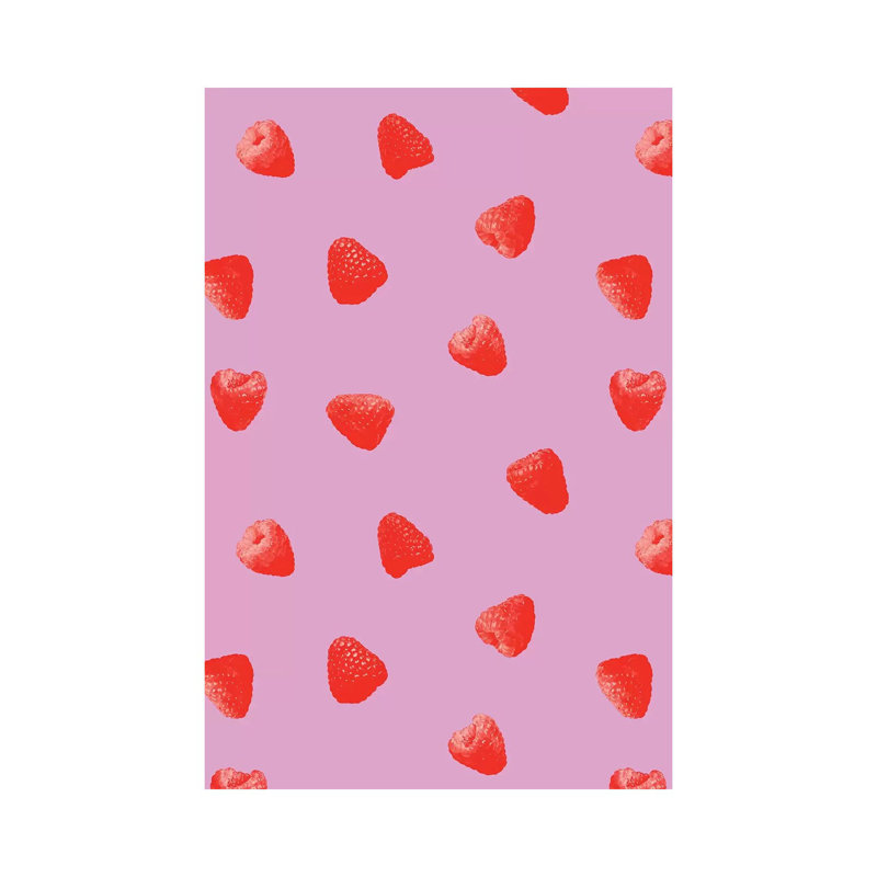 «Raspberries Heaven», reproduction d'art sur toile tendue, Toile tendue, Ne s’applique pas, H 18 po x l 12 po