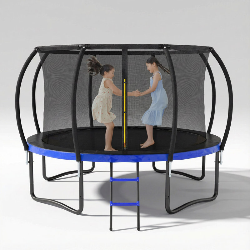 GOODSILO Backyard Trampoline, Black/Blue