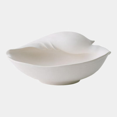 Whelk Bowl-White 7"H x 17"W x 12"D Decorative Bowl