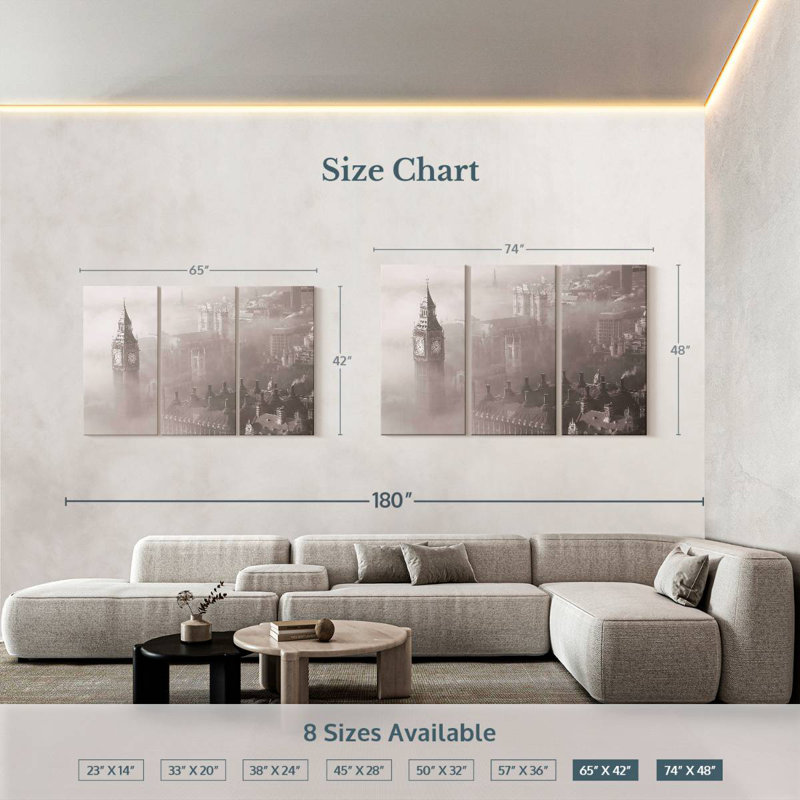 Sebbie Foggy Westminster, 42" H x 65" W
