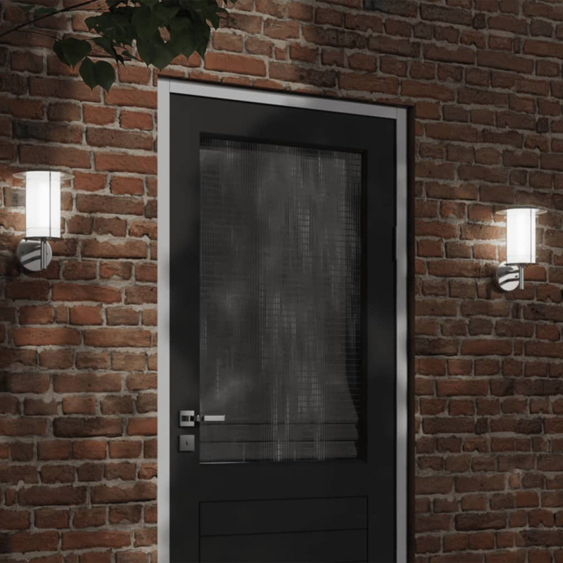 Darnishia Plug-in 1 Light Outdoor Wall Light, Silver