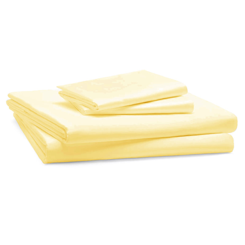 Bukurie Cotton Blend Percale Fitted Sheet, Blue, Single (3')