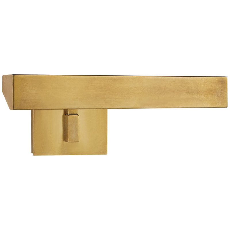 J. Randall Powers McClain Hardwired Picture Light, Hand-Rubbed Antique Brass, 4.5" H x 18" W x 8.25" D
