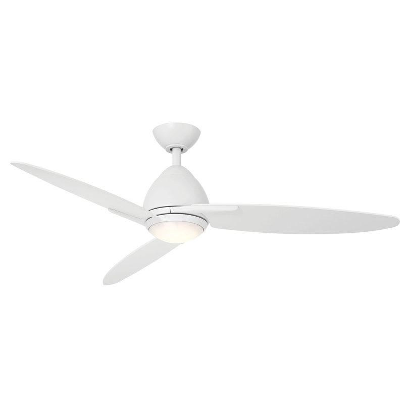 Fuquan 52'' Ceiling Fan with LED Lights, Matte White