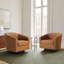 75.2Cm Wide Tufted Swivel Barrel Chair-1800061131