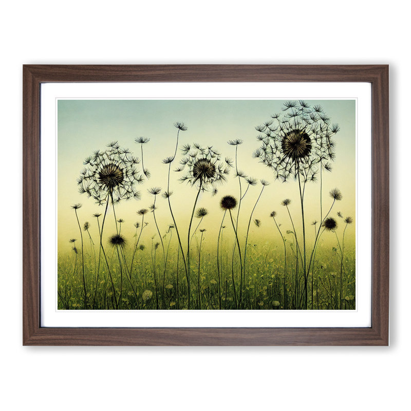 Dandelion Field Vol.3 - Framed Print, 34cm H x 46cm W x 2cm D, Walnut