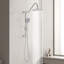 Puissant système de douche double en nickel brossé, expérience de salle de bain moderne
