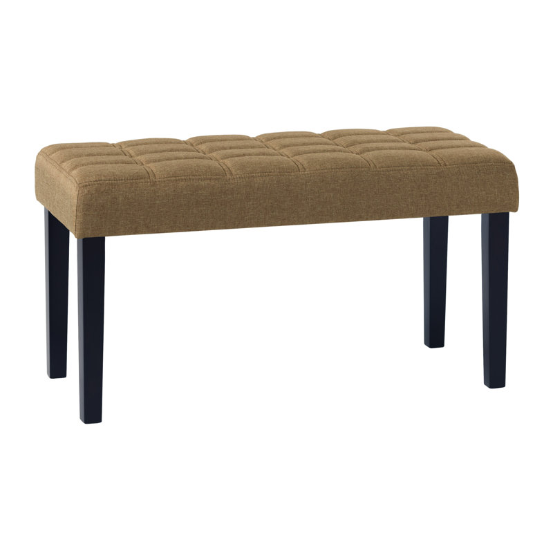 Helsel Polyester Upholstered Bench, Beige