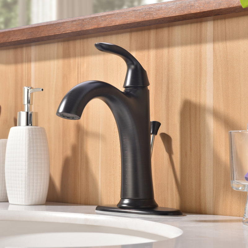 Stilleto Collection Single-Handle Deck-Mount Mid-Arc Lavatory Bathroom Sink Faucet - Oil Rubbed Bronze, Oil Rubbed Bronze