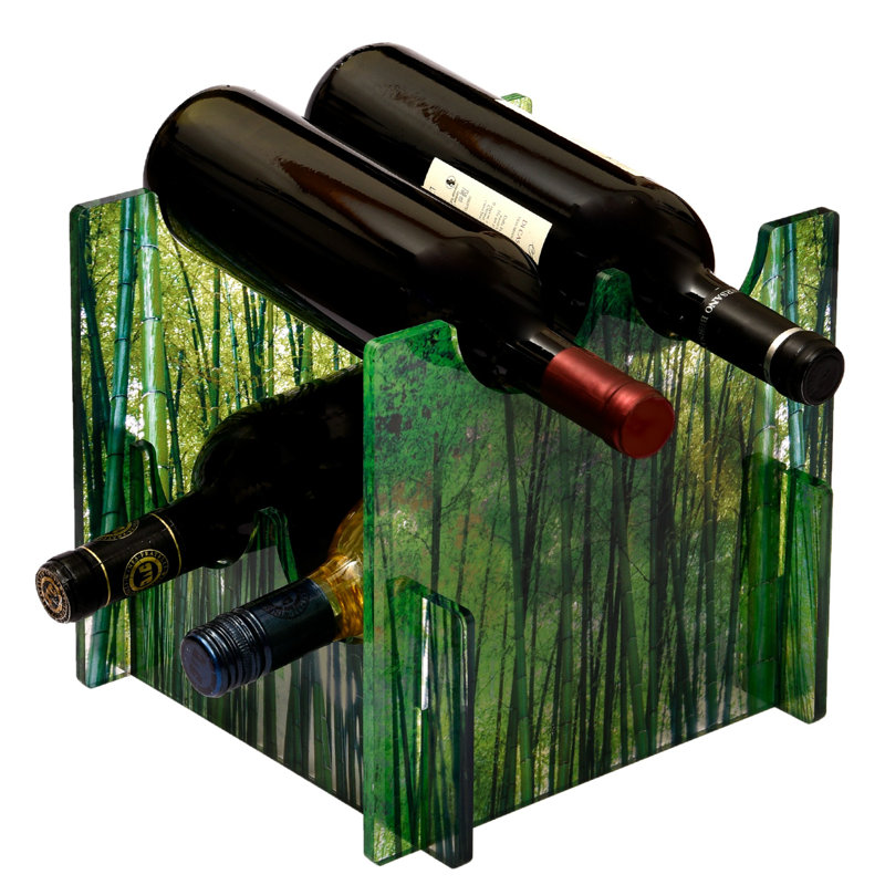 Wine Bottle Rack in Green