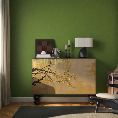 Walnut Double Door Storage Cabinet