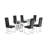 Poynor 6 - Person Glass Top Double Pedestal Dining Set-118452677-118146064