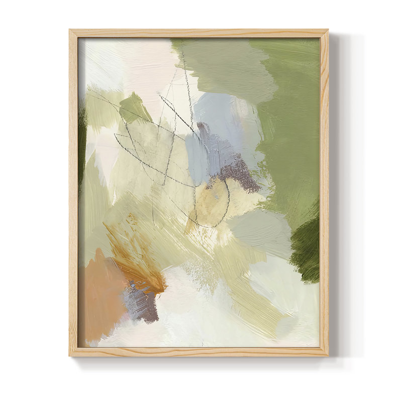 Verdure II Framed Print - Solid Wood, Naturel, H 11 po x l 9 po
