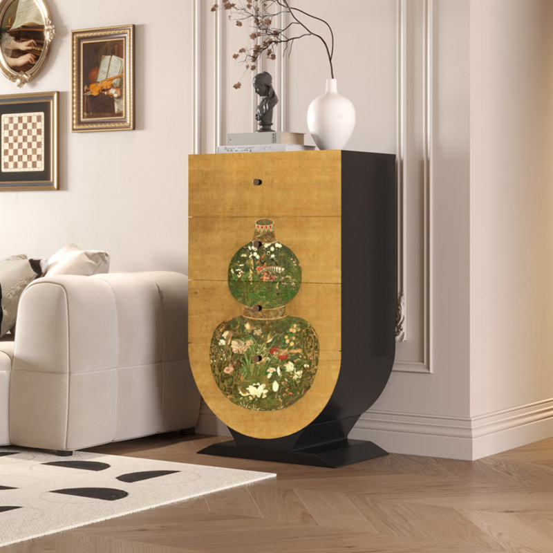 Commode d'appoint de rangement moderne à quatre tiroirs