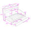 Lit de jour simple en bois 2 tiroirs avec tablettes intégrées-819231959