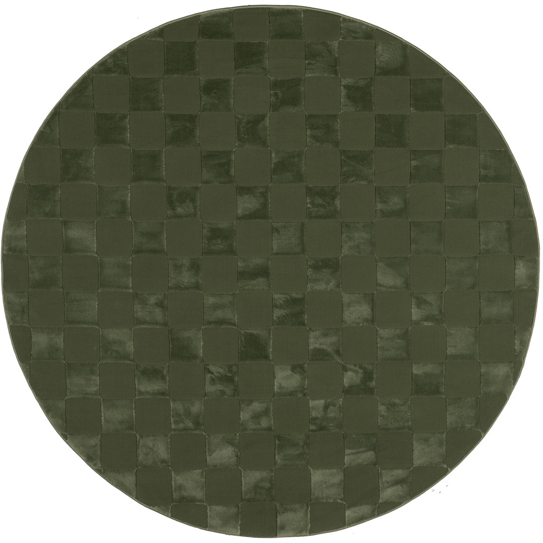 Alaiya Checkered Machine Washable Area Rug Latitude Run® Rug 