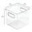 iDesign Set of 4 Cube Storage Bins with Handles for Pantry  - Clear