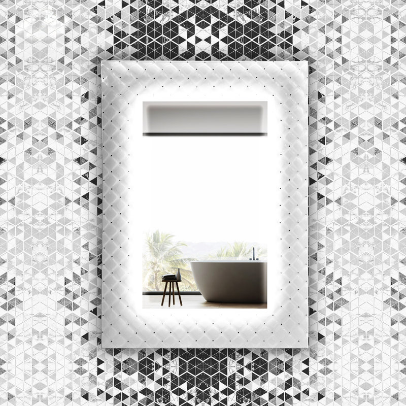Tiffany Flat Glass Lighted Mirror
