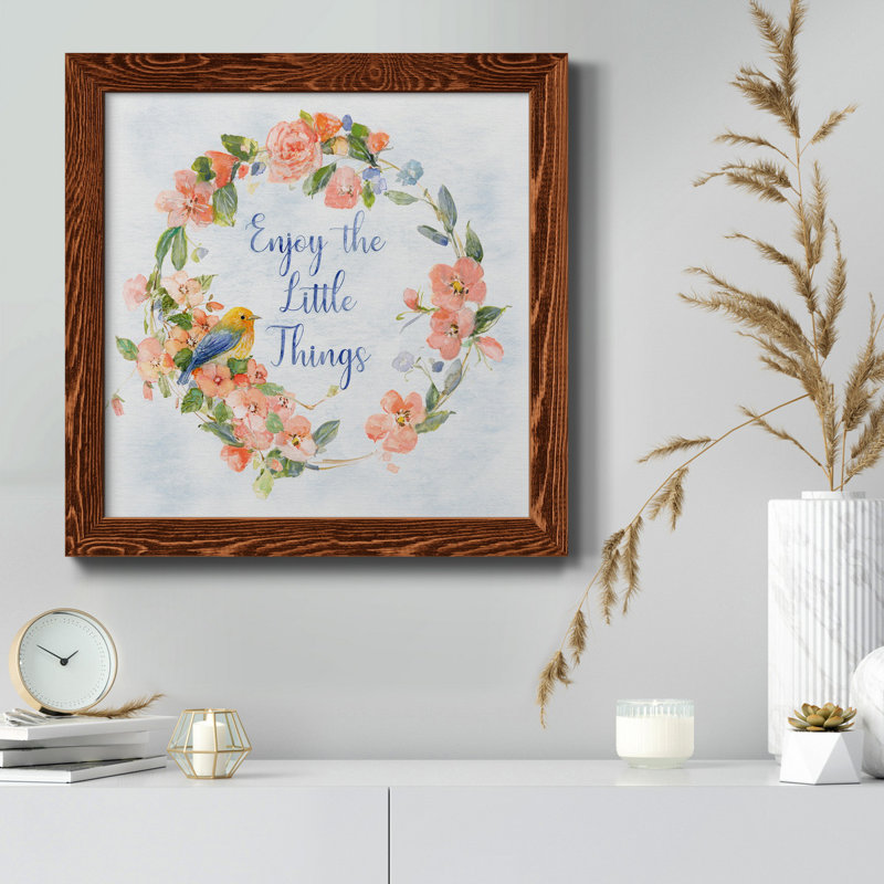 Summer Blooms - Peinture sur toile encadrée, Cadre en érable, H 20 po x l 20 po x P 1,5 po