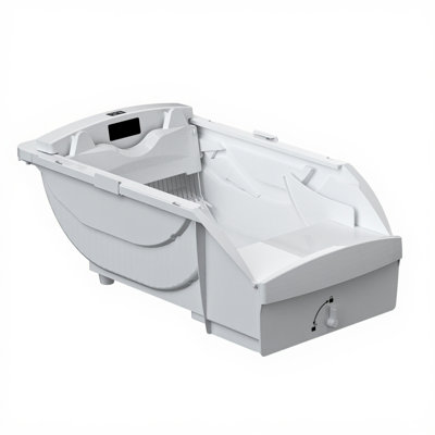 Smart Cat Litter Box Featuring Wide Opening And Automatic Self - Cleaning, Suitable For Big Cats, Led Indicator, Washable Design, American Product, Abs Filler With Hood, Cleaning Function, Style,