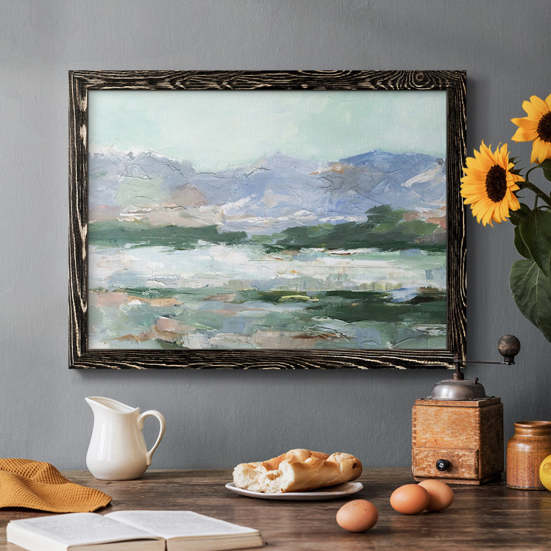 «Pastel Mountain View II», reproduction d'art sur toile, H 18 po x l 26 po x P 1,5 po, Noir