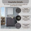 Meuble-lavabo de luxe 30 po avec lavabo en céramique, armoire de rangement en bois massif avec 2 grandes portes à fermeture douce-130910291-131135455