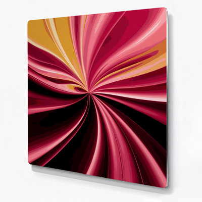 Gradient abstrait 29, art mural en métal brun