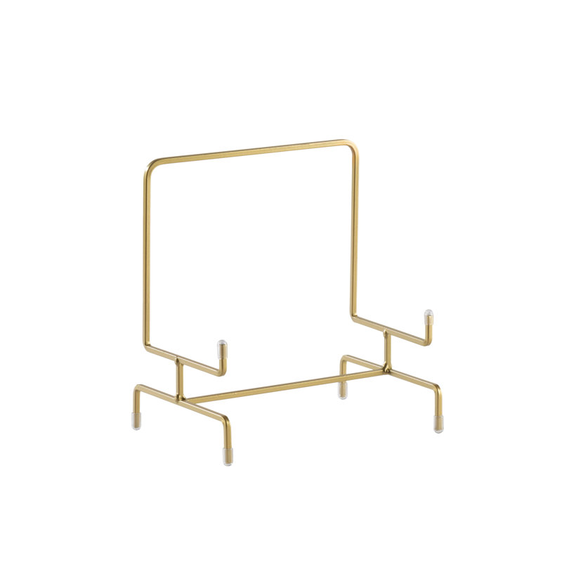 Meraris Metal Platter & Bowl Stand, Gold