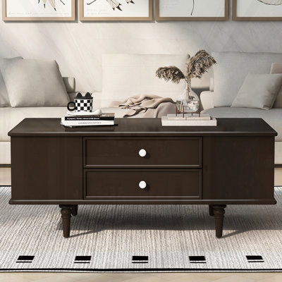 Table basse rectangulaire avec tiroirs