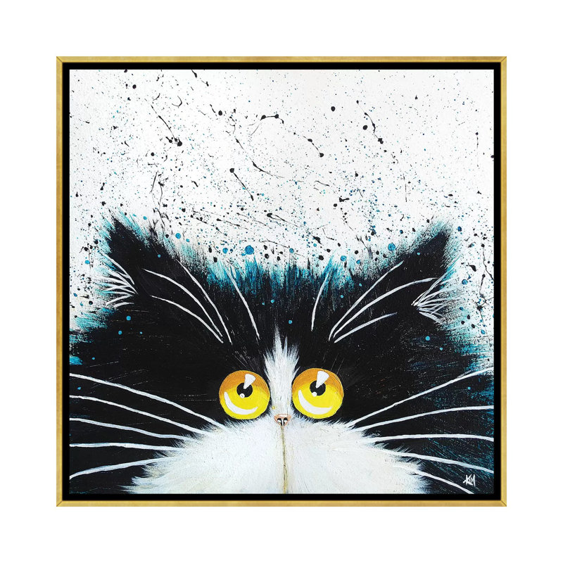 "Otis" par Kim Haskins, reproduction d’art, Gold Framed, H 26 po x l 26 po x P 1,5 po, Pas de tapis
