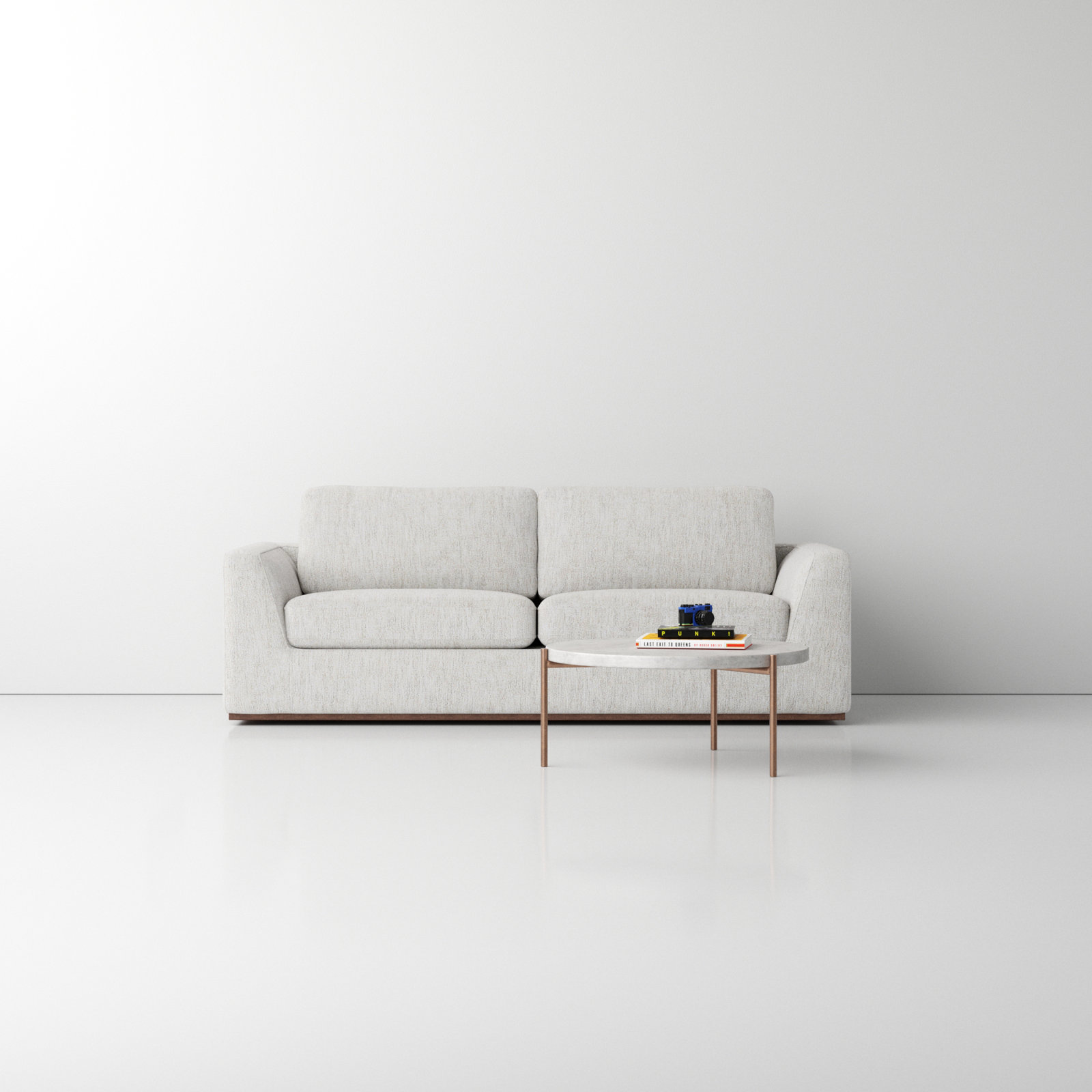 Berger 98 " Sofa, Merino Cotton