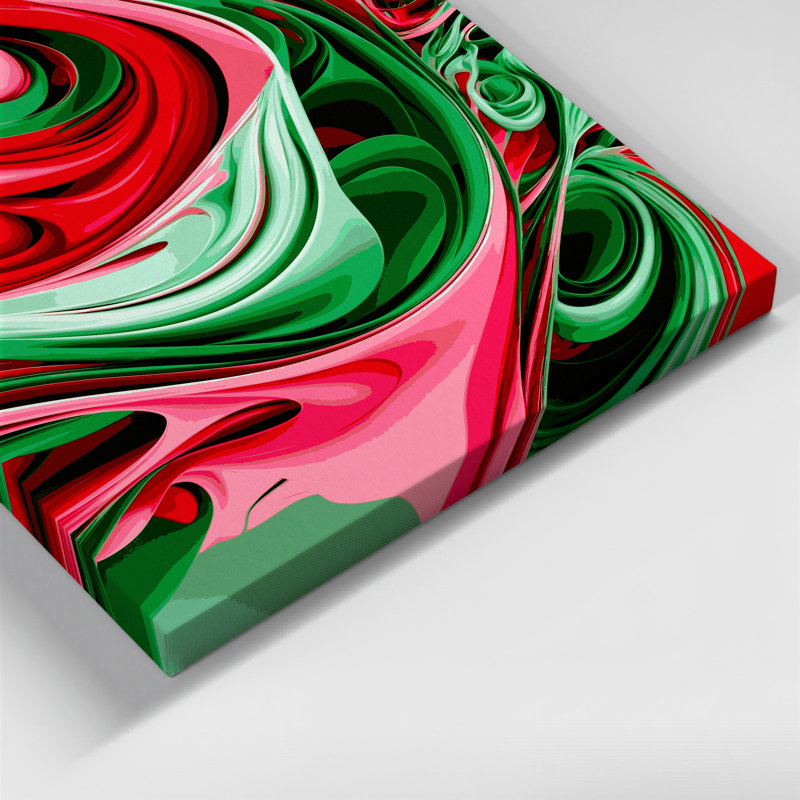 Art numérique sur toile, abstraction numérique 67, H 24 po x l 20 po