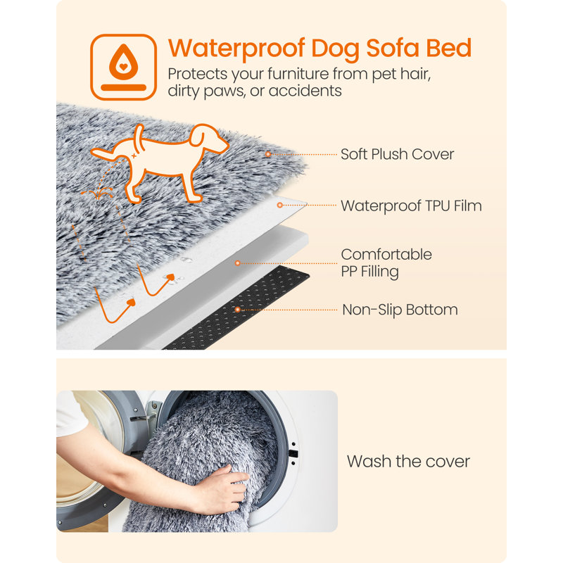 80x75x16cm Cotton Pet Bed, Light Grey