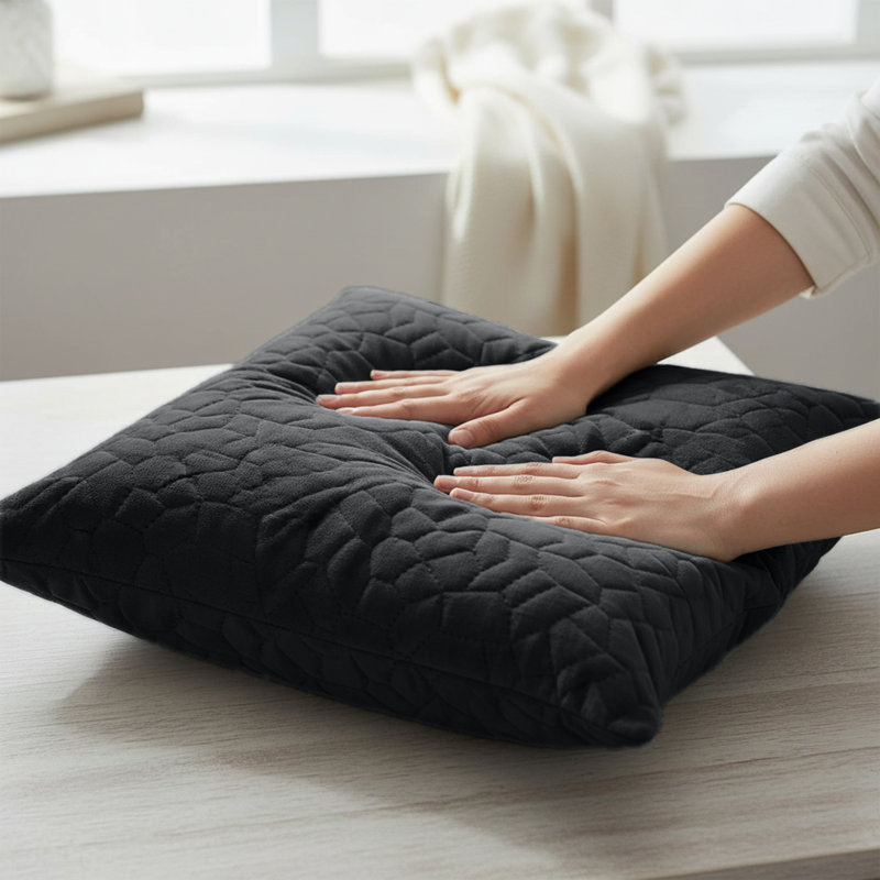 Pebble Cushion Cover-(Pack of 4), Black