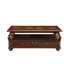 Table basse en noyer exquis avec 4 tiroirs et 1 tablette pour votre maison