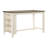 Modern Multifunctional Counter Height Table With Built-In Shelves For Dining And Display