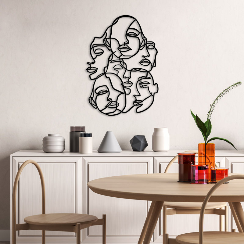 Stylish Decorative Metal Wall Accessory, Black, 27.6 x 19.7 inches | 100% Metal Construction, Thickness: 0.06 inches | Lightweight at 2.0 lbs, Easy to Hang | Perfect for Modern Home Decor & Accent Walls