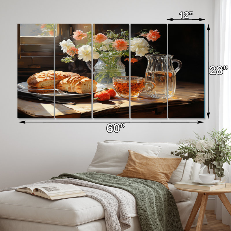 «Food Breakfast Cosy III», impression sur métal sans cadre 5 pièces